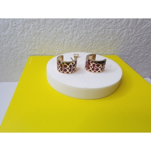 NWT Coach Hoop Earrings - Picture 3 of 6